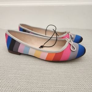 Gap crazy stripe textile ballet flats women size 5 NEW